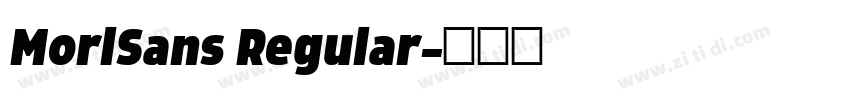 MorlSans Regular字体转换